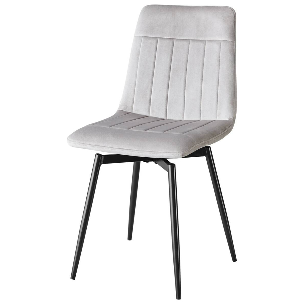 Stuhl Ayra grau Samt B/H/T: ca. 57x85x57 cm