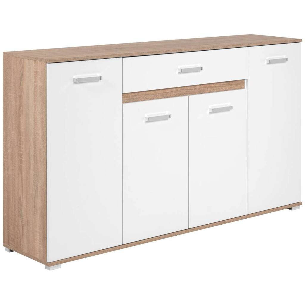 Sideboard Volos Eiche Sonoma Nachbildung weiß B/H/T: ca. 160x90x38 cm