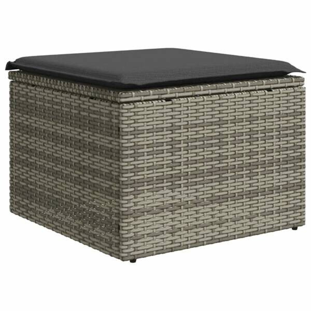 vidaXL Hocker grau Kunststoff B/H/L: ca. 55x37x55 cm