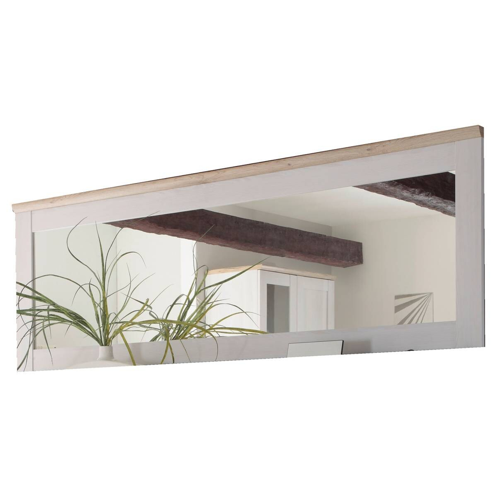 Wandspiegel Romance weiß Sibiu Lärche Nachbildung Holzoptik San-Remo Nachbildung B/H/T: ca. 186x63x4 cm