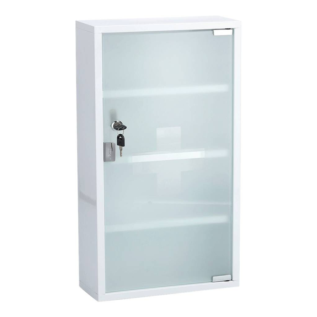 Medizinschrank weiß Metall B/H/L: ca. 12x60x30 cm