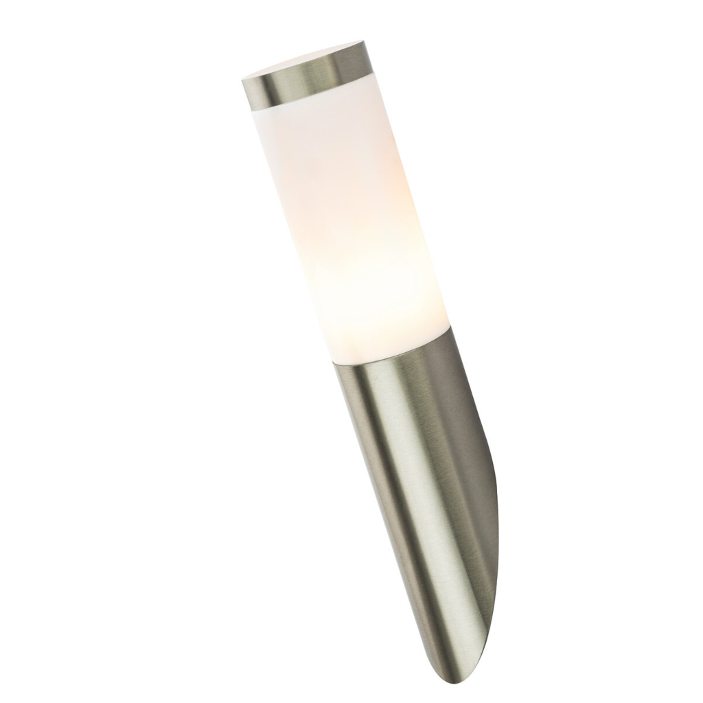 Außenwandleuchte 3157LED stahlfarbig Opal H/T/D: ca. 39x17x7,6 cm
