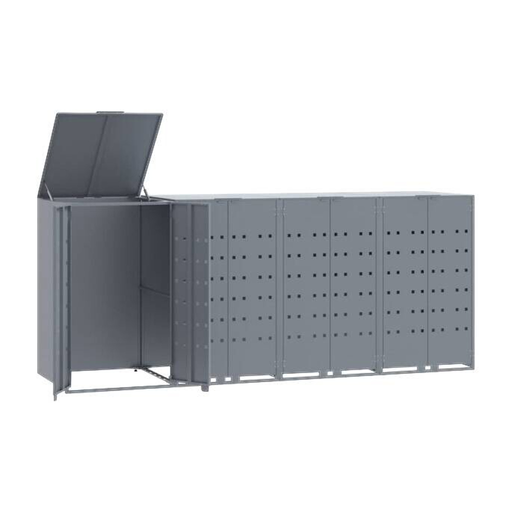 vidaXL Mülltonnenbox grau