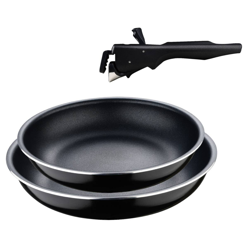 SAN IGNACIO Pfannenset Click & cook schwarz Aluminium 2 tlg.