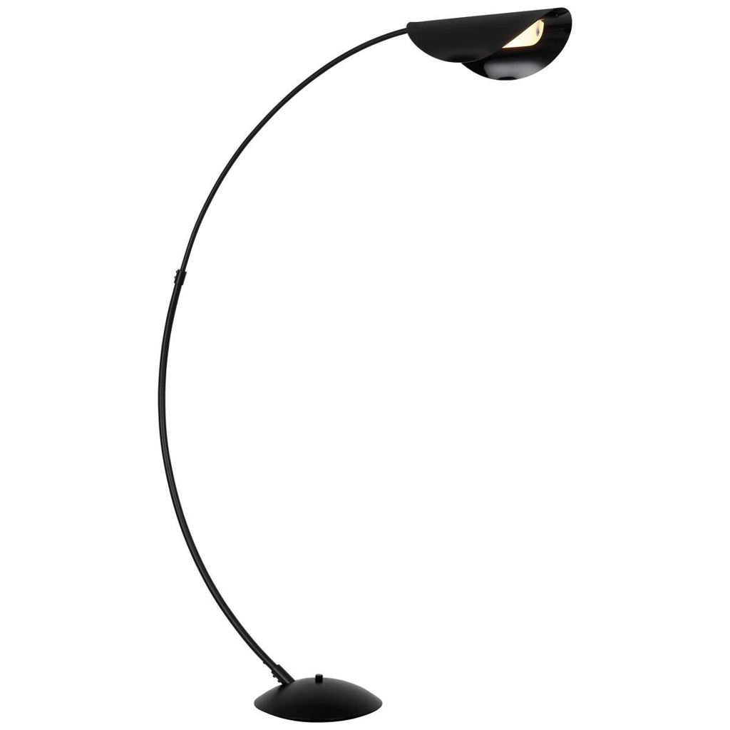 GLOBO Stehlampe mattschwarz grau Acryl Metall B/H/T/L: ca. 35x182x124x124 cm 1 Brennstellen