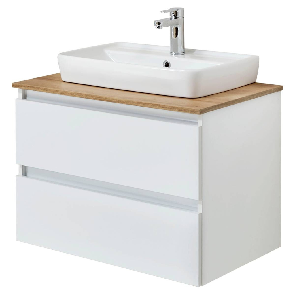 Waschbeckenunterschrank Quickset 360 weiß glanz B/H/T: ca. 78x64,2x50 cm