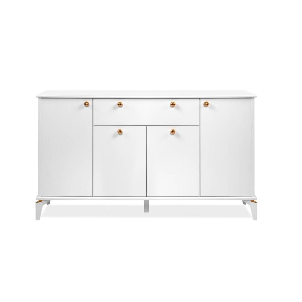 Sideboard Izmir weiß Kupfer B/H/T: ca. 158x90x36 cm