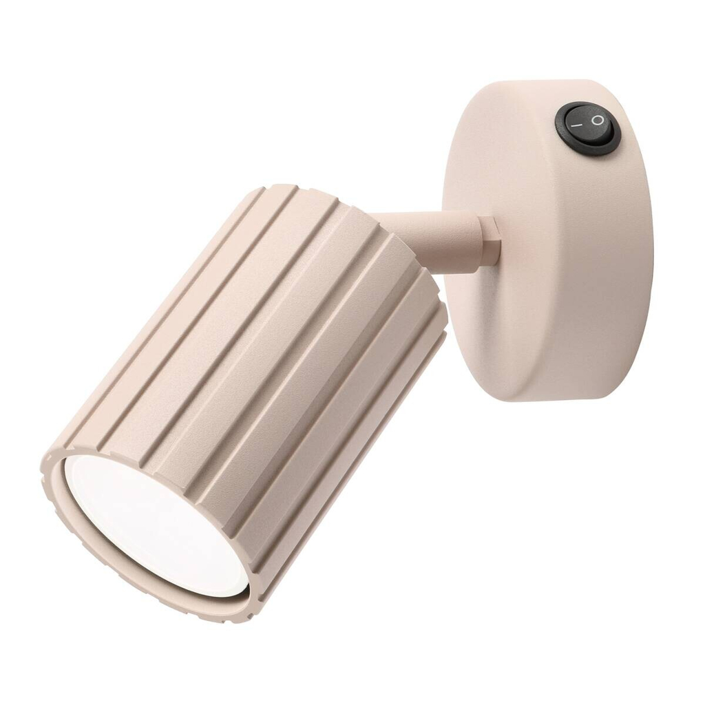 Lamkur Wandleuchte Prisma beige Stahl B/H/L: ca. 8x16x8 cm GU10 1 Brennstellen