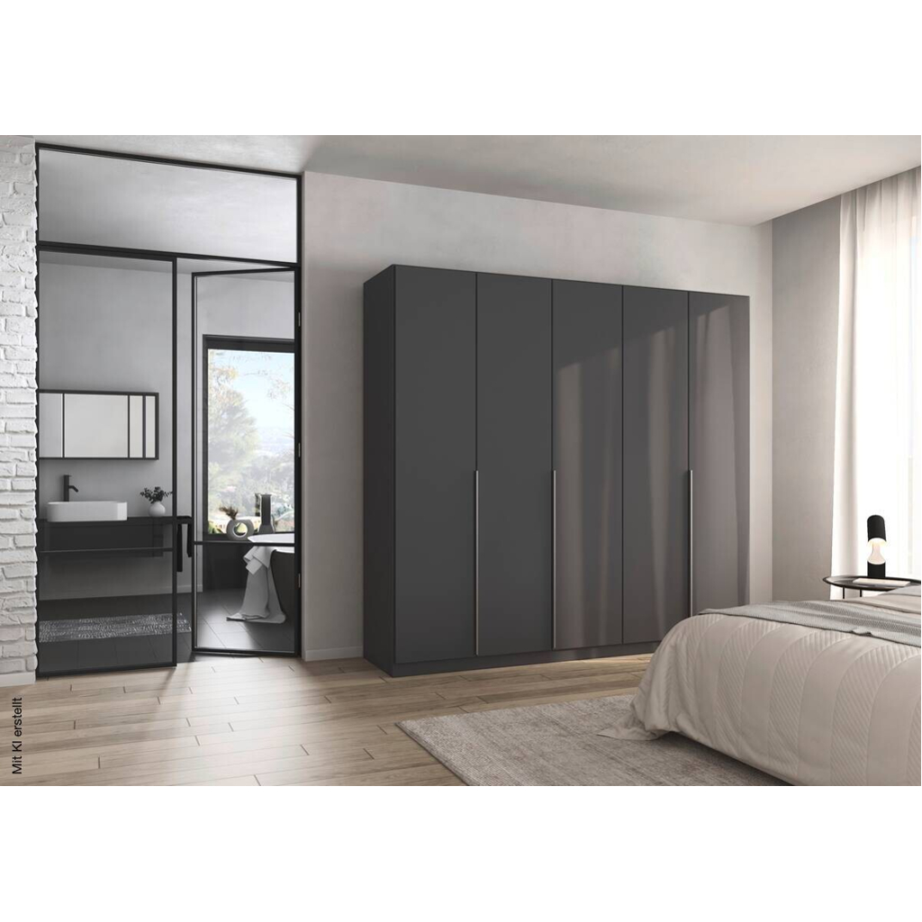 Kleiderschrank Alabama grau B/H/T: ca. 225x210x54 cm