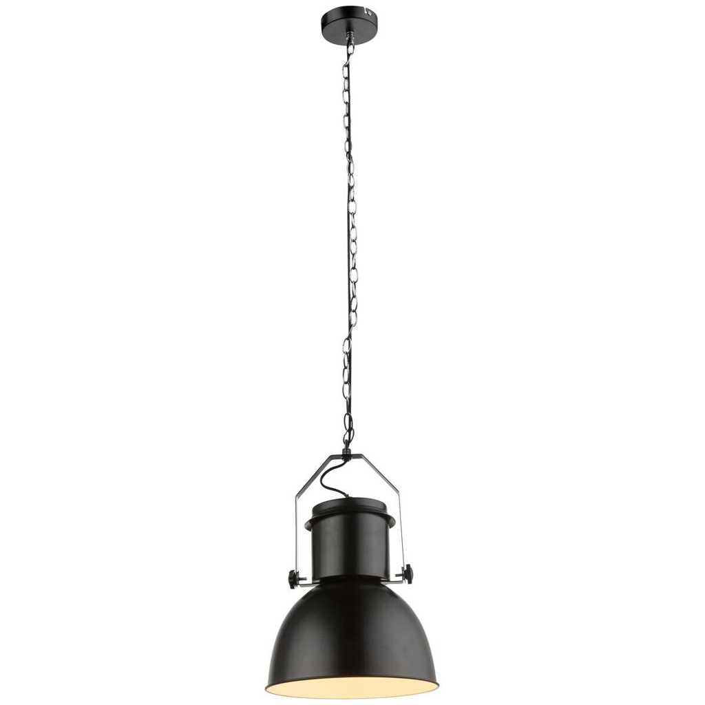GLOBO Pendelleuchte schwarz Metall H/D: ca. 120x26,5 cm E27 1 Brennstellen