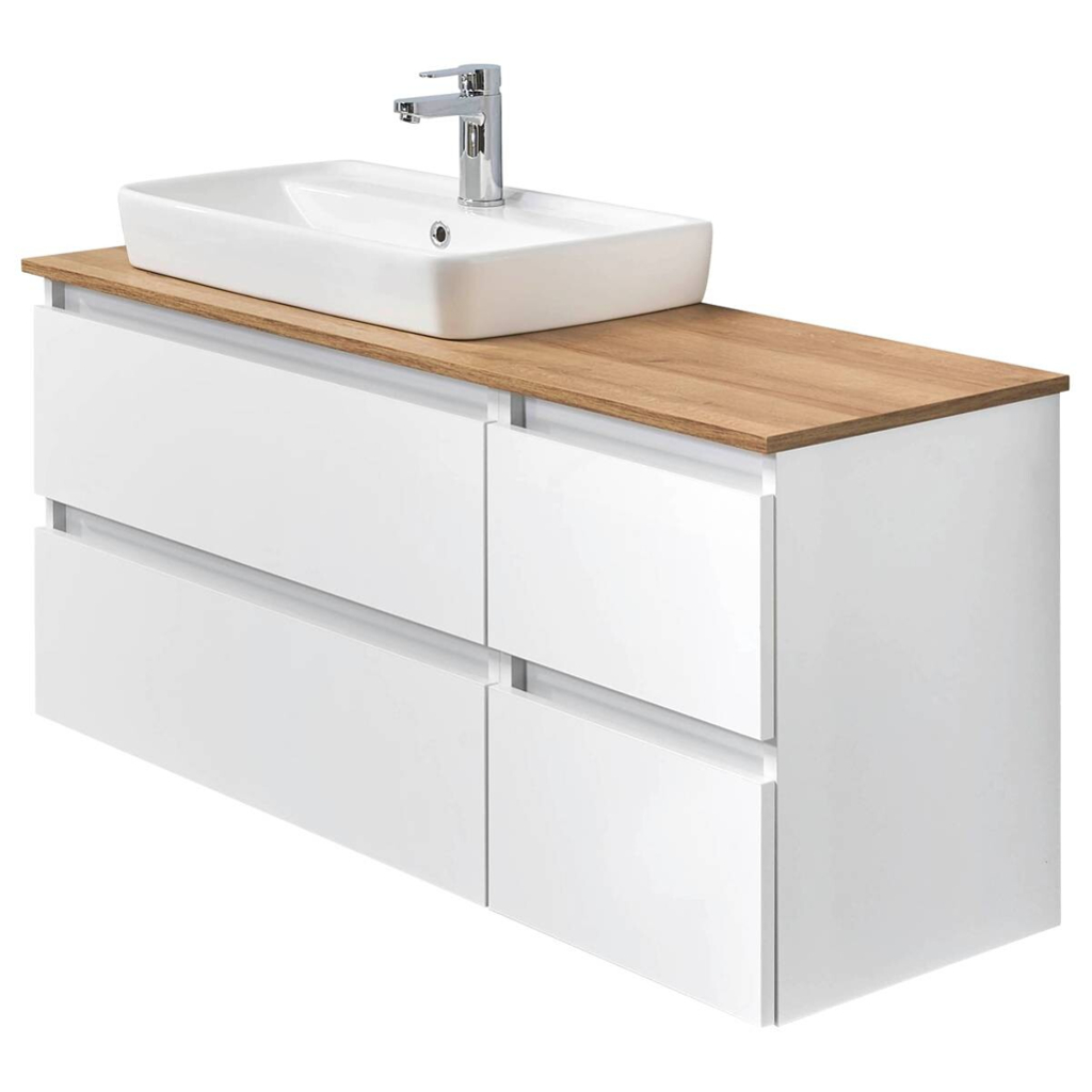 Waschbeckenunterschrank Quickset 360 weiß glanz B/H/T: ca. 110x53x49 cm
