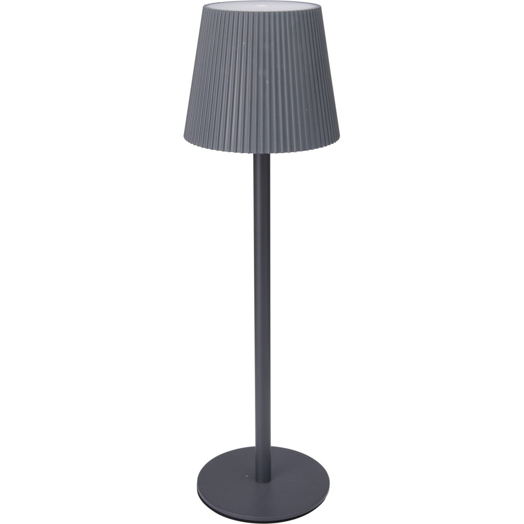 LED-Tischleuchte grau Eisen H/D: ca. 36x10,5 cm