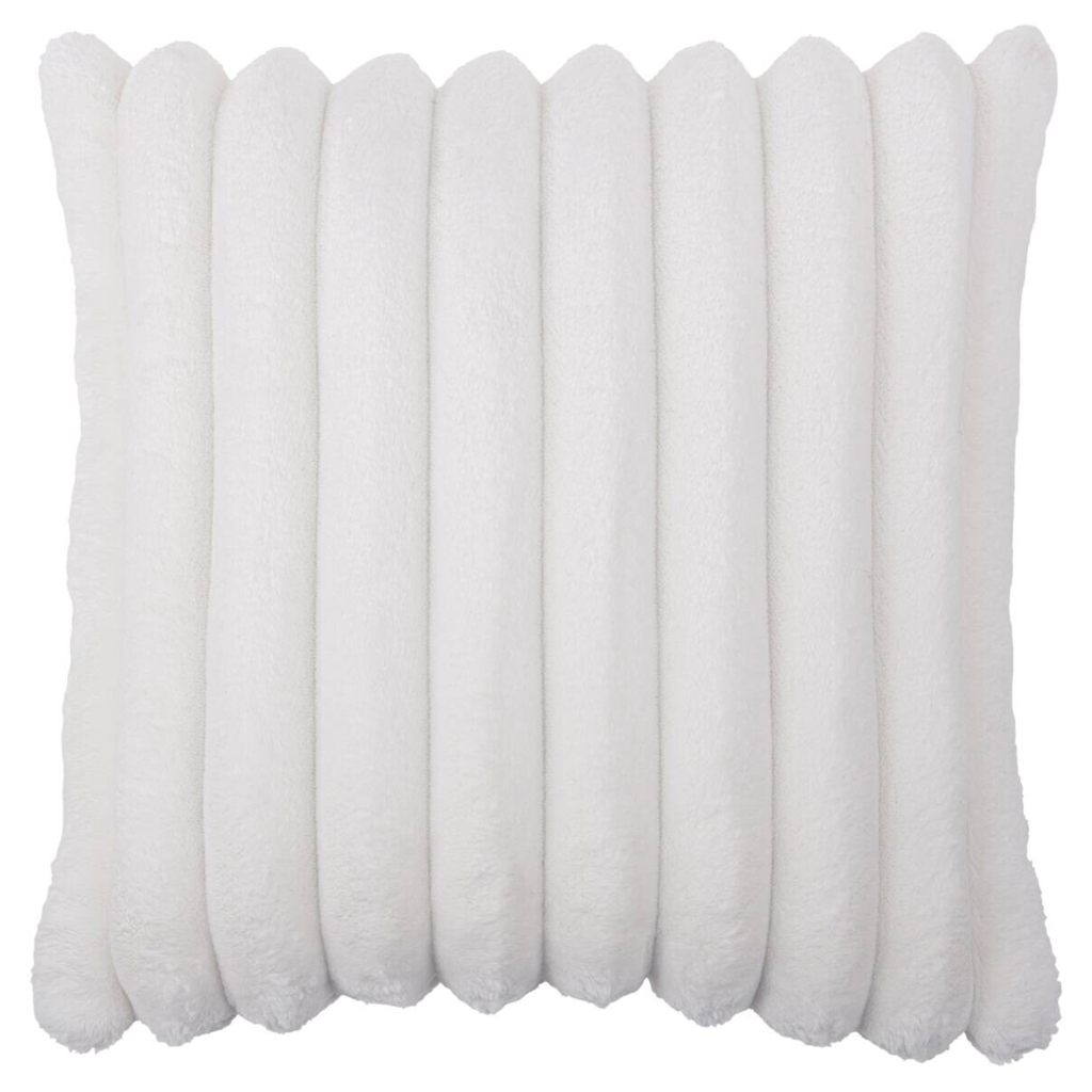 Dekokissen Luxus Flanell offwhite Polyester B/L: ca. 45x45 cm