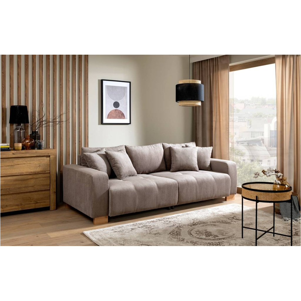 Big Sofa Alpha New dunkelbeige Microfaser B/H/T: ca. 244x85x112 cm