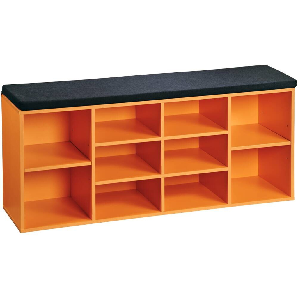 Kesper Schuhregal orange Spanplatte B/H/T: ca. 103,5x48x29,5 cm