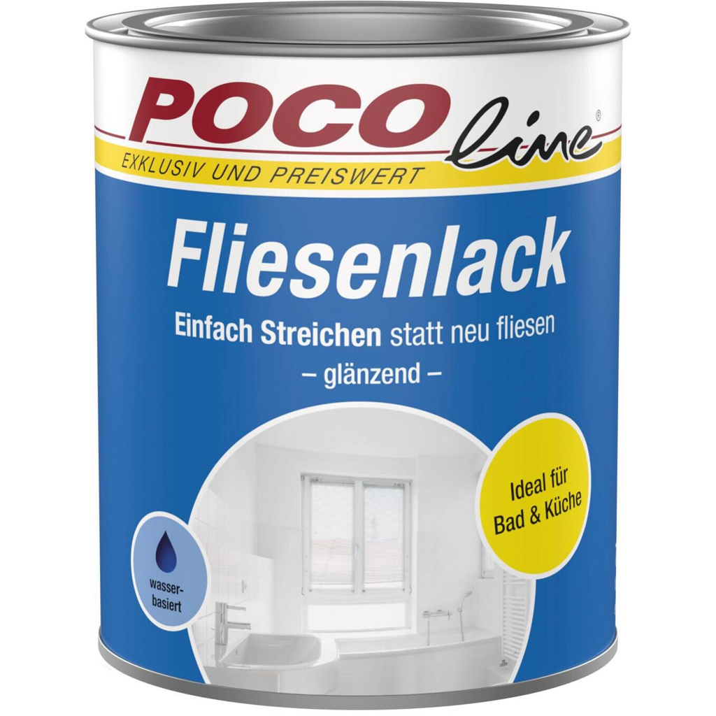 POCOline Fliesenlack weiß glänzend ca. 0,75 l
