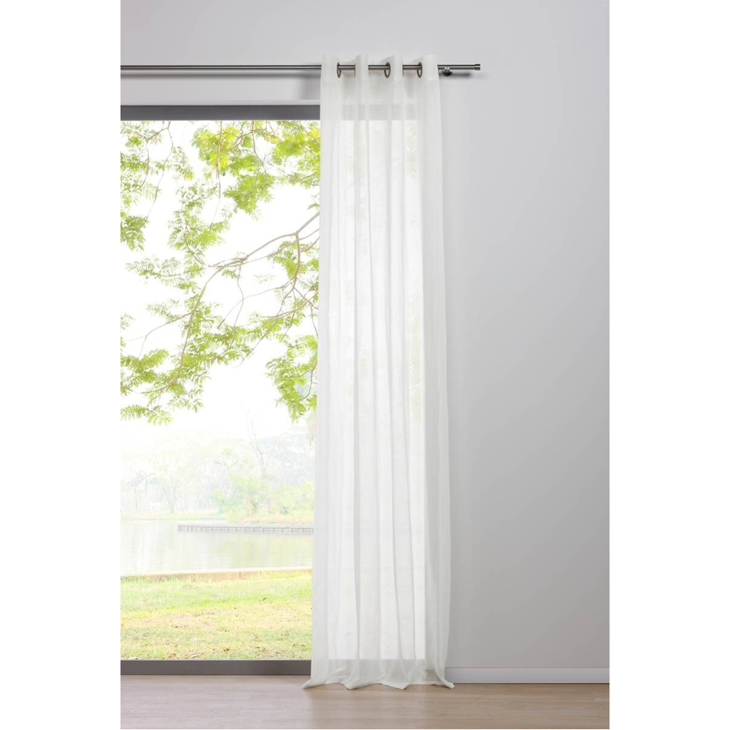 Ösenvorhang 2er Pack Pure weiß B/L: ca. 135x245 cm