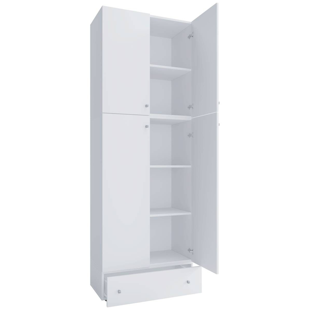 Büroschrank Lona weiß B/H/T: ca. 70x200x39 cm