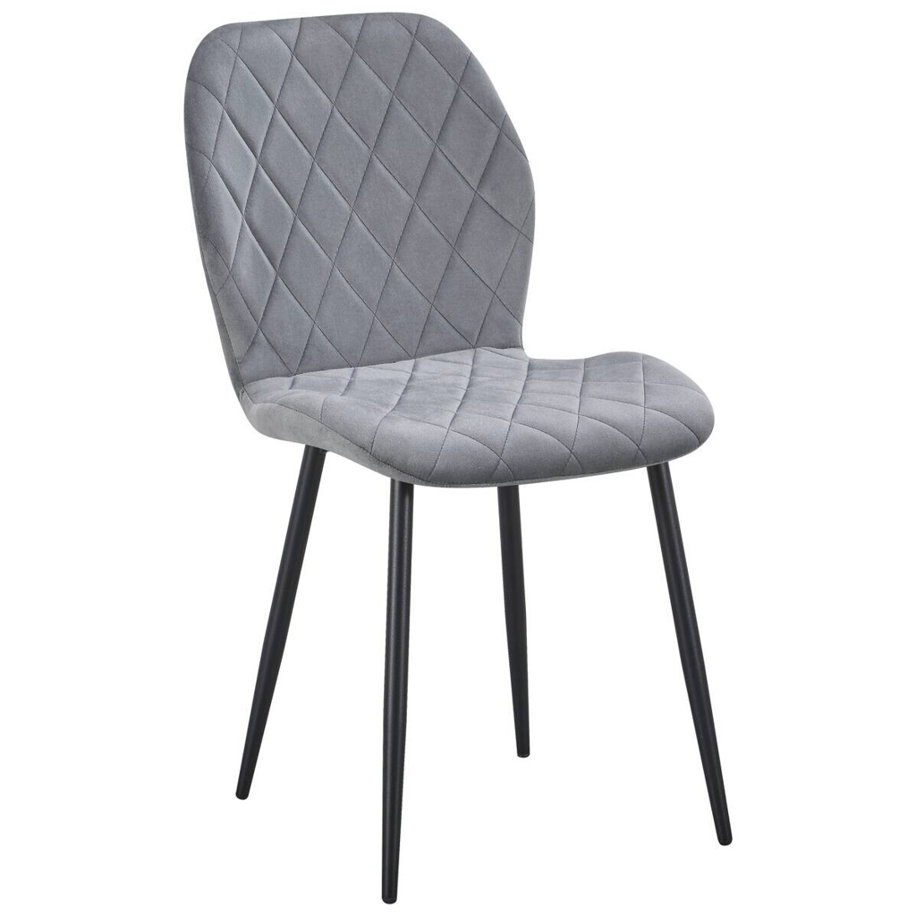 Stuhl Zoe grau Samtoptik B/H/T: ca. 45x85x58 cm