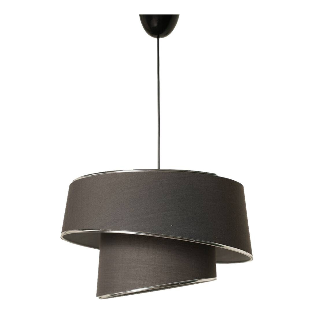 Opviq Pendelleuchte Barette anthrazit silber B/H/T/L/D: ca. 32x70x32x32x32 cm E27 1 Brennstellen
