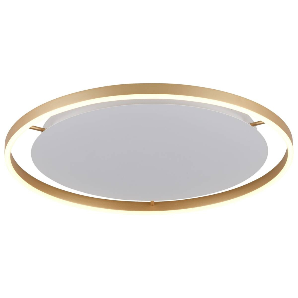 Just Light LED-Deckenleuchte RITUS 15392-60 messing weiß Metall H/D: ca. 5,3x58,5 cm 1 Brennstellen