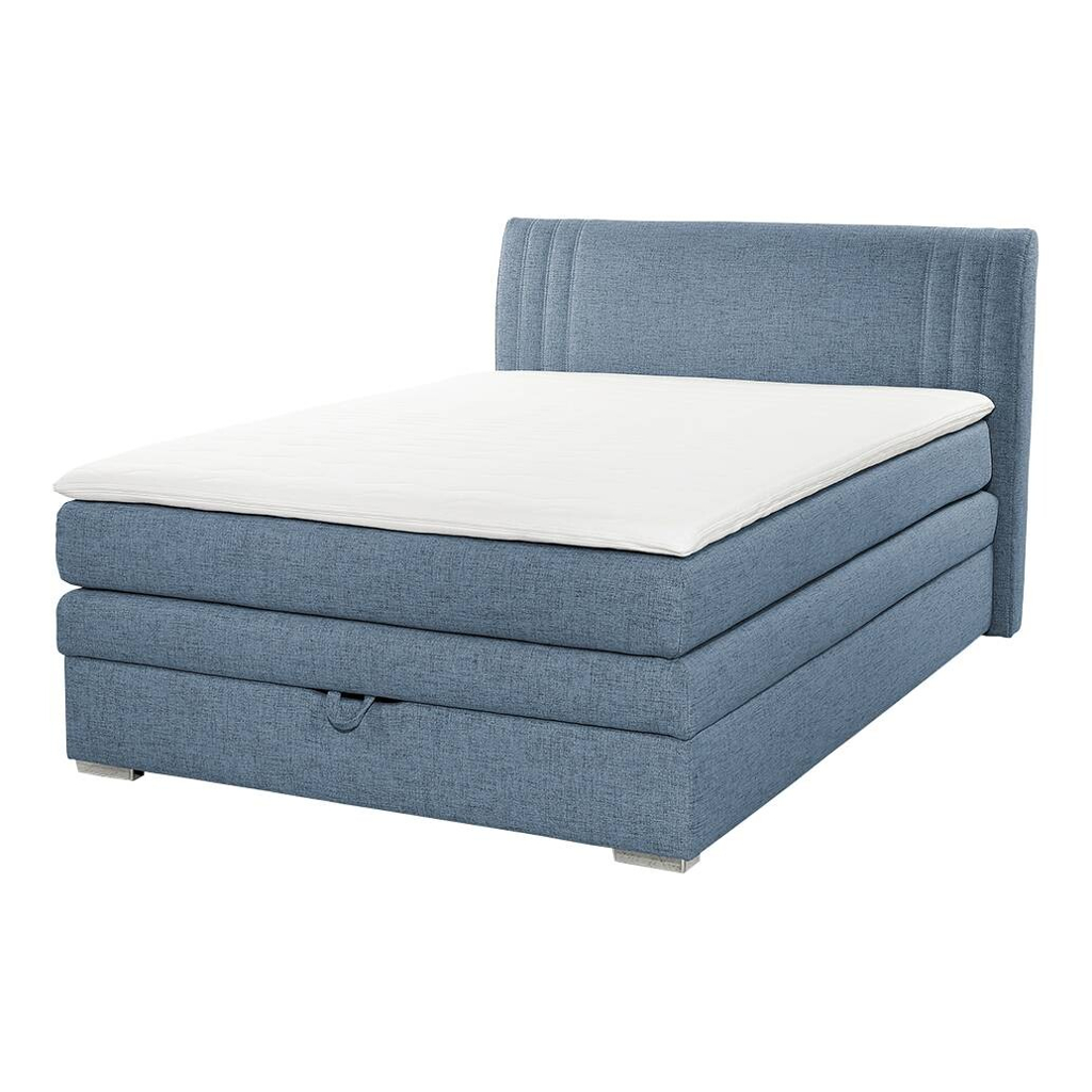 Boxspringbett blau Liegefläche B/L: ca. 140x200 cm