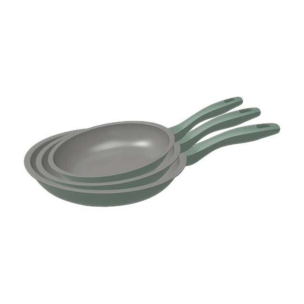 MICHELINO Bratpfannenset Alythia grün Aluminium 3 tlg.