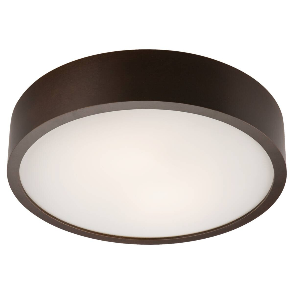 Lamkur Deckenleuchte dunkelbraun Glas Holz B/H/L: ca. 38,5x12x38,5 cm 2 Brennstellen