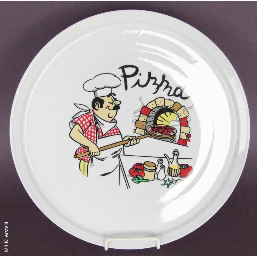 Pizzateller weiß Steingut H/D: ca. 2x30 cm
