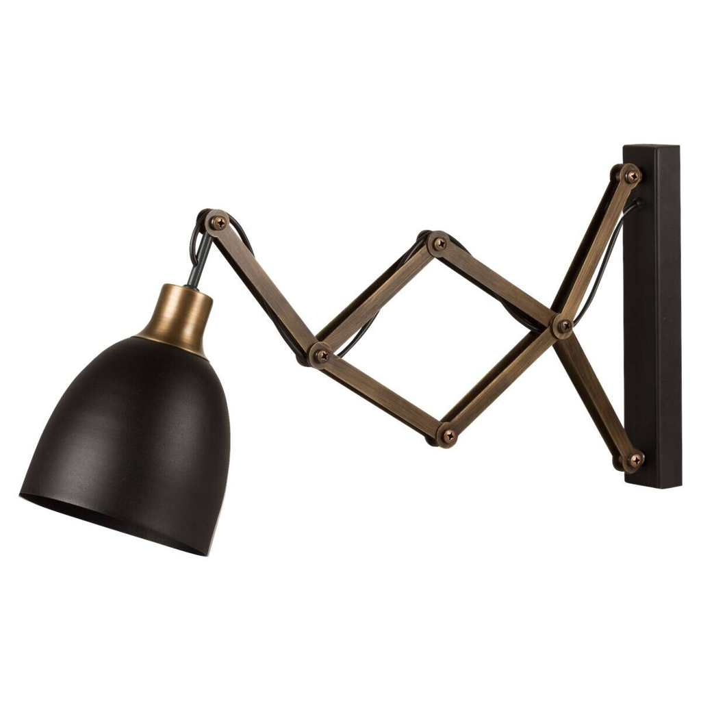 Opviq Wandleuchte Sivani schwarz B/H/T/L: ca. 62x30x62x15 cm E27 1 Brennstellen