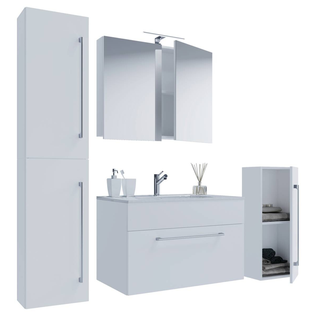 Waschplatz 5tlg-Badinos weiß B/H/T: ca. 60x50x46 cm