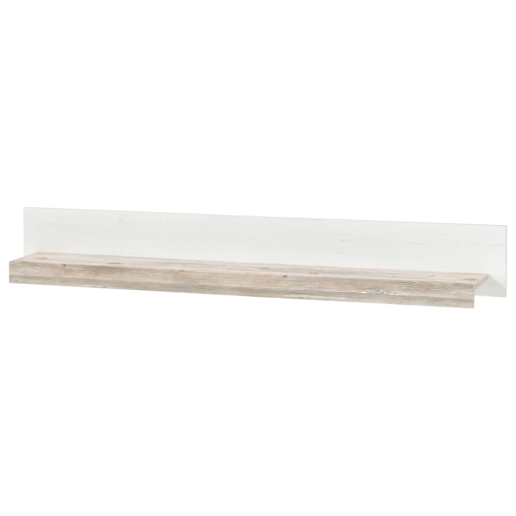 Wandboard Florenz weiß Pinie Optik Holzwerkstoff B/H/T: ca. 150x20x20 cm