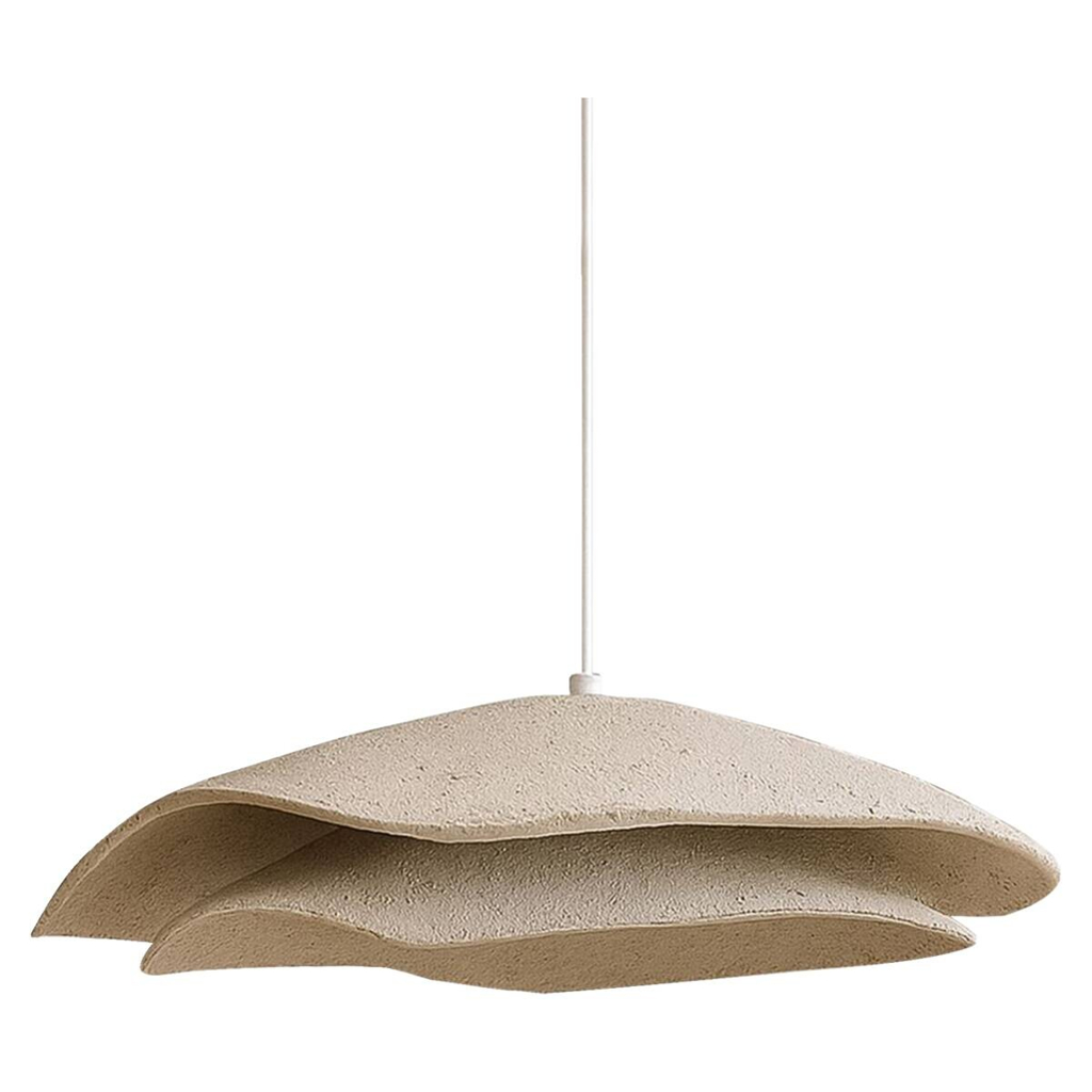 Opviq Pendelleuchte creme weiß Metall B/T/L: ca. 50x50x50 cm E27 1 Brennstellen