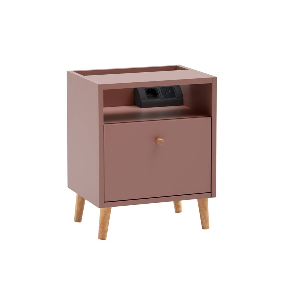 Nachtkonsole Bjarne mauve B/H/T: ca. 40,2x50,1x32,7 cm