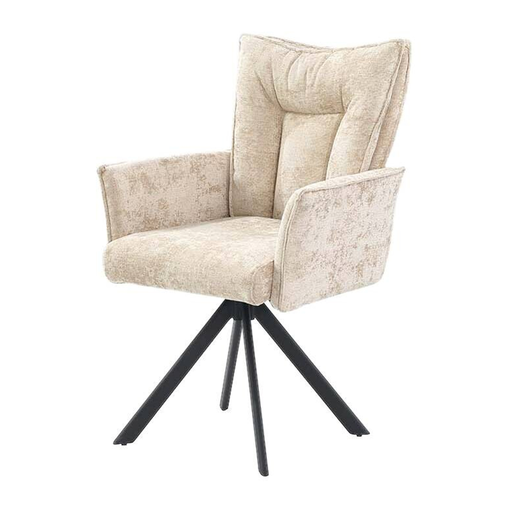 Armlehnstuhl  beige Microfaser B/H/T: ca. 61x94x65 cm