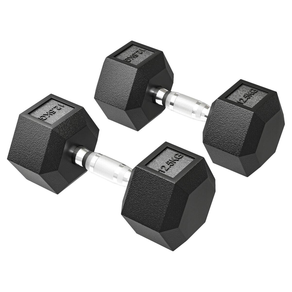 HOMCOM Gummi-Hantel schwarz Gummi B/H/L: ca. 14,8x32,6x14,8 cm