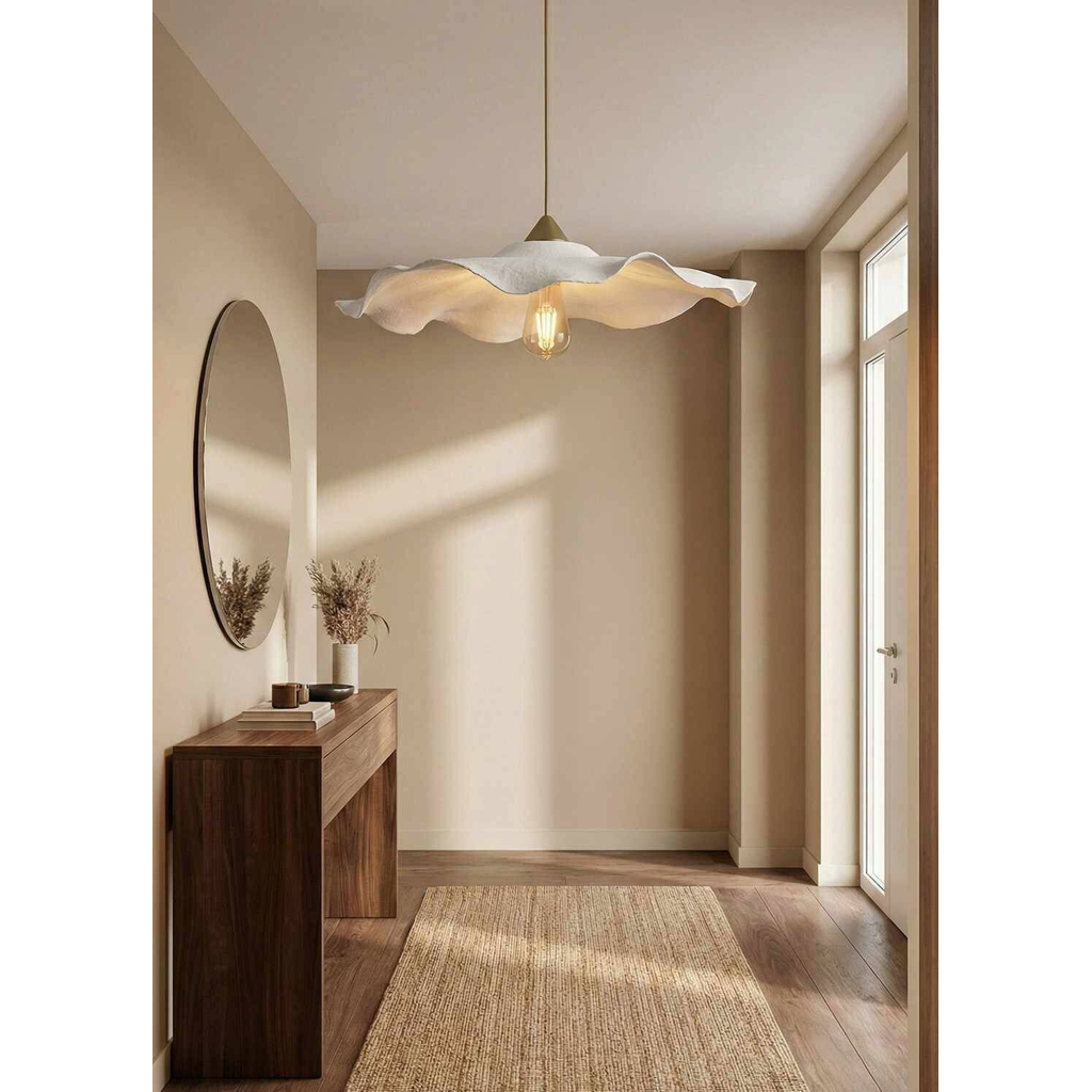 Opviq Pendelleuchte weiß Kunststoff B/H/T/L/D: ca. 58x75x58x58x58 cm E27 1 Brennstellen