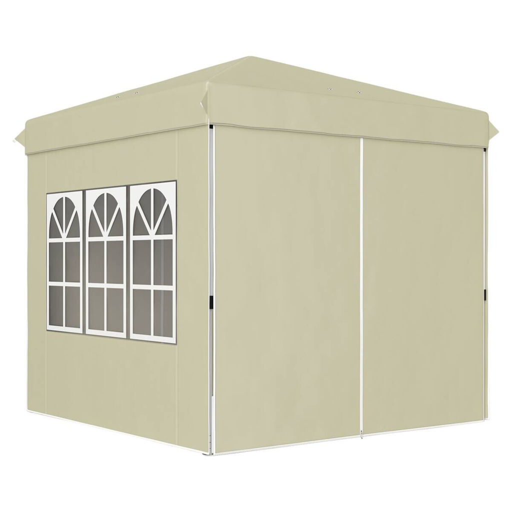 Outsunny Pavillon cremeweiß Metall B/H/L: ca. 248x270x248 cm