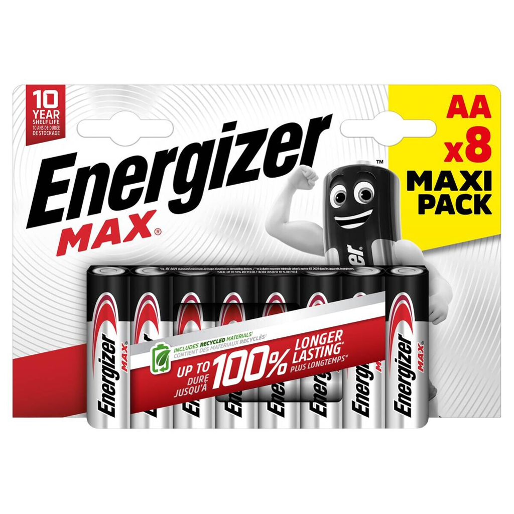 Energizer Batterie Max AA/Mignon (LR6) 8er Pack