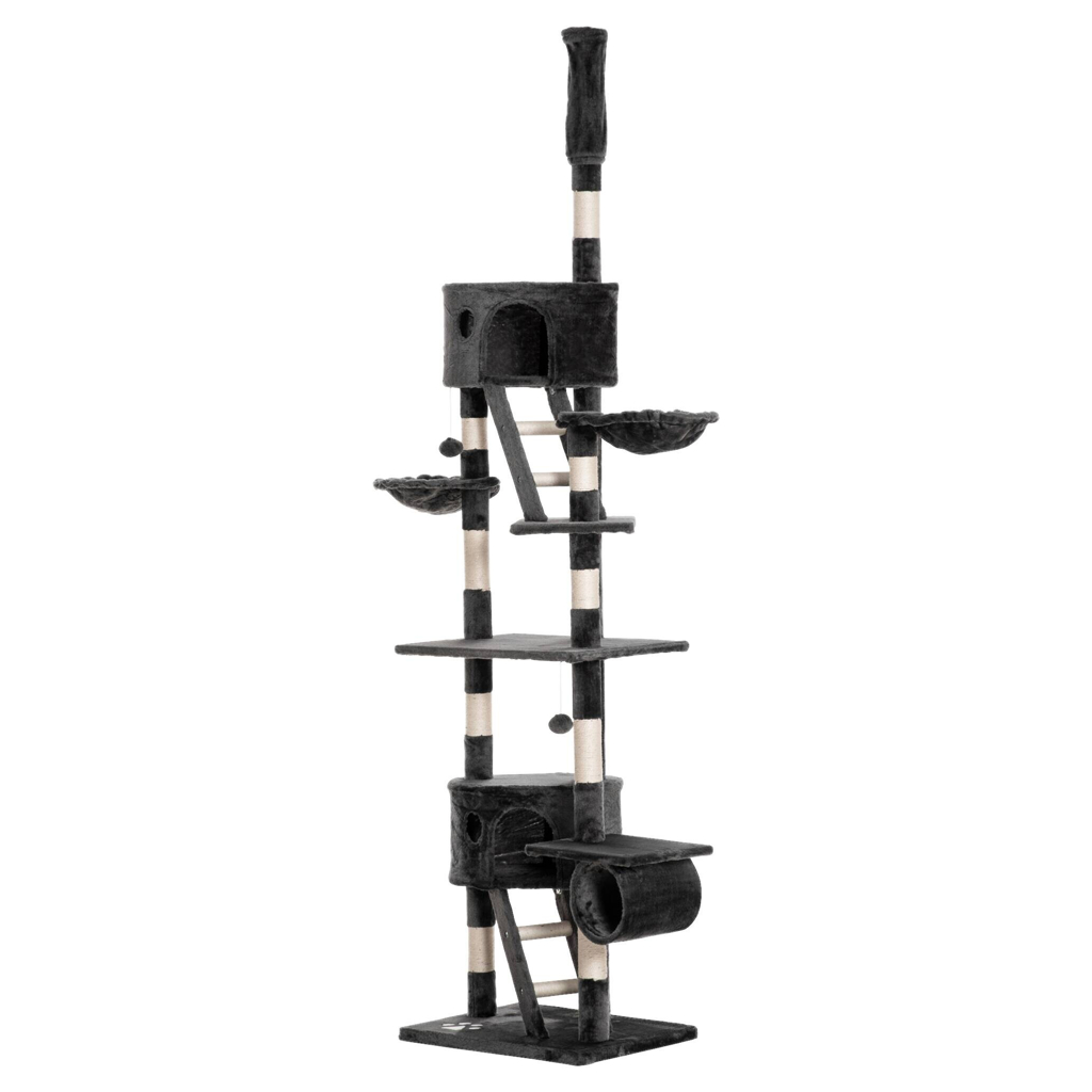 PawHut Kratzbaum dunkelgrau Spanplatte B/H/L: ca. 45x260x60 cm