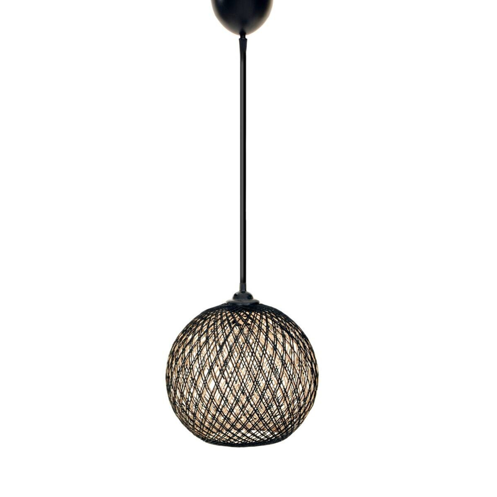 Opviq Pendelleuchte ecru braun B/H/T/L: ca. 22x55x24x22 cm E27 1 Brennstellen