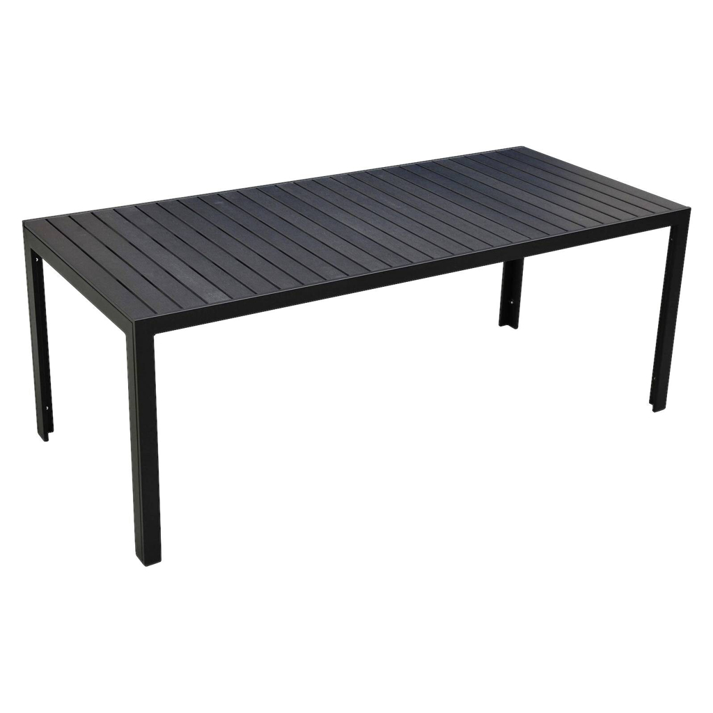 Outsunny Gartentisch schwarz Aluminium B/H/L: ca. 84,5x72x190 cm