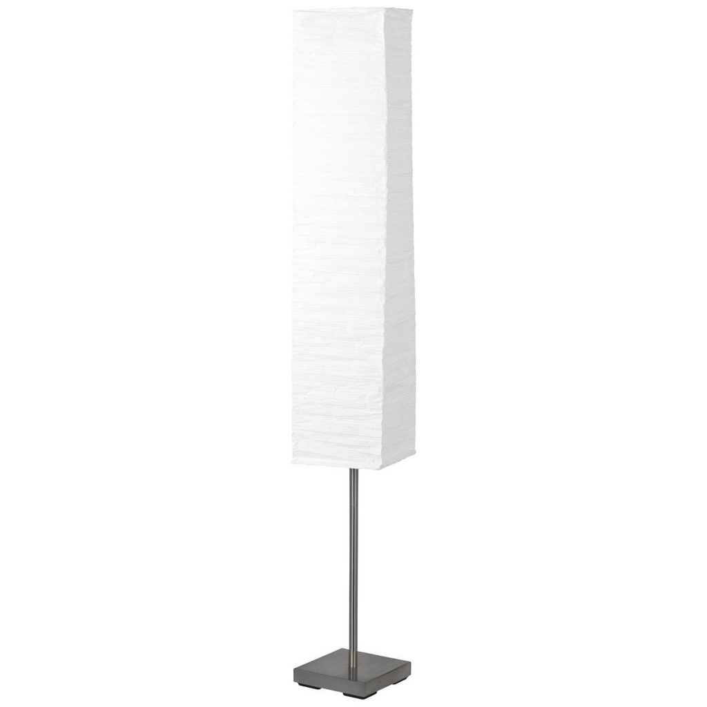 Brilliant Stehlampe Nerva 92603/75 titanfarbig weiß Metall Papier B/H/T: ca. 18x145x18 cm E14 2 Brennstellen