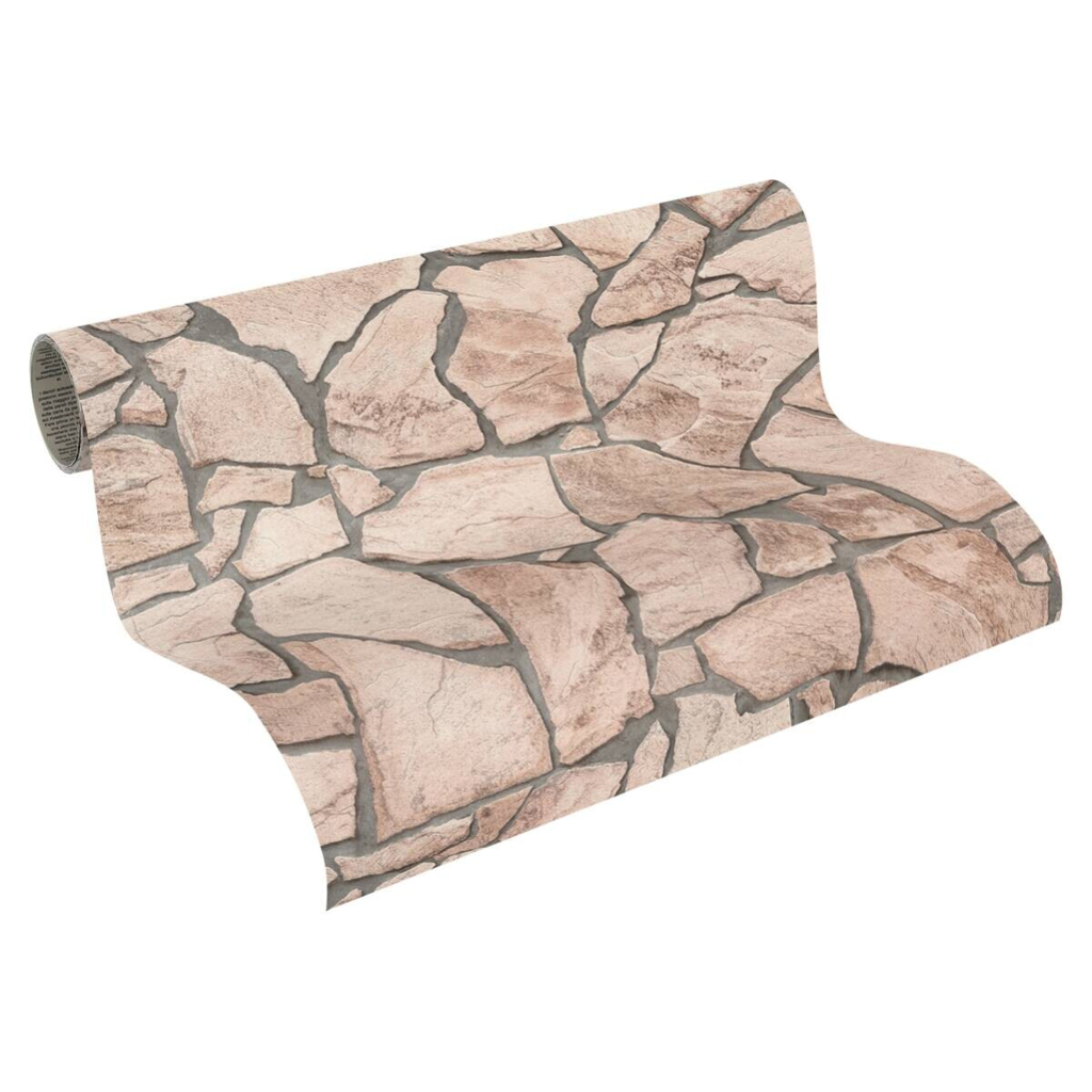 A.S.Creation Tapete orange grau creme B/H/D: ca. 52x250x7,5 cm
