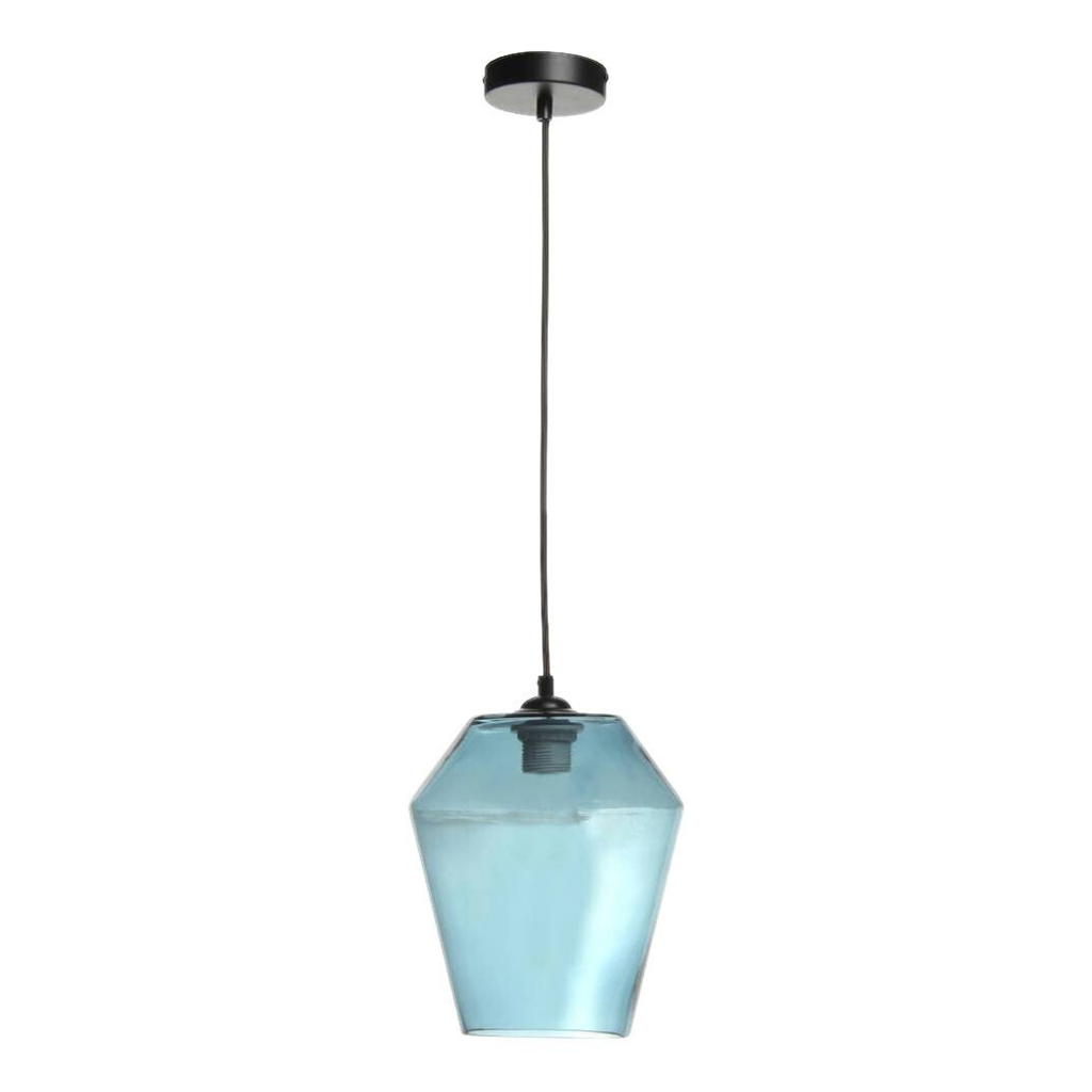 Kayoom Pendelleuchte Planta blau Glas B/H/L: ca. 21x30x21 cm E27 1 Brennstellen