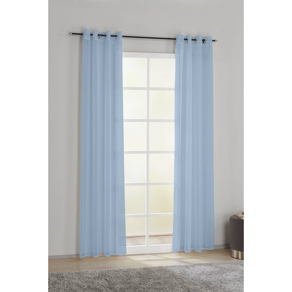 POCOline Ösenvorhang Micha blau B/L: ca. 135x235 cm
