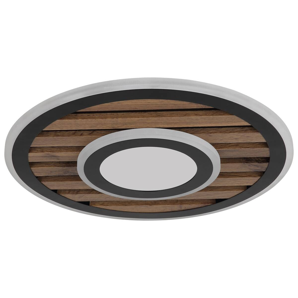 GLOBO Deckenleuchte Opal mattschwarz Metall MDF H/D: ca. 6x40 cm 1 Brennstellen