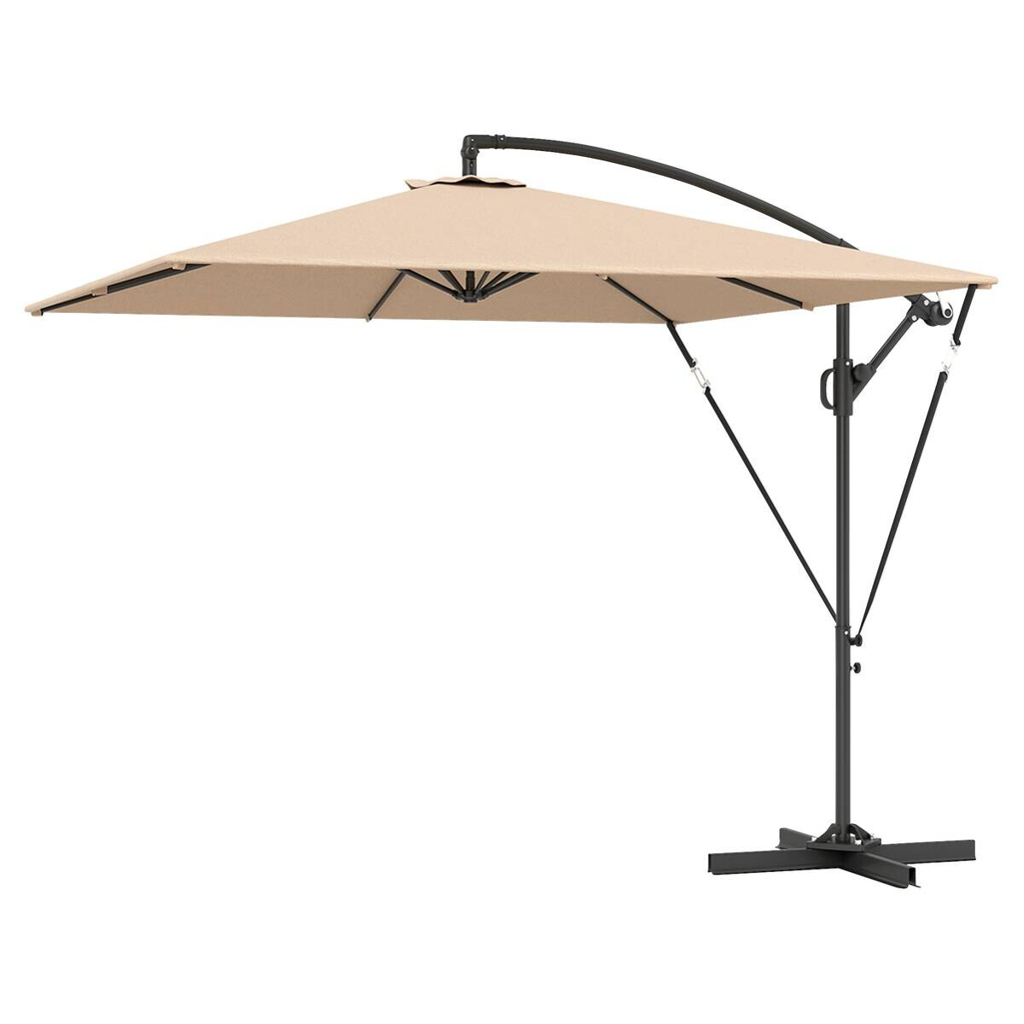 Outsunny Ampelschirm khaki Polyester B/H/L: ca. 250x235x295 cm
