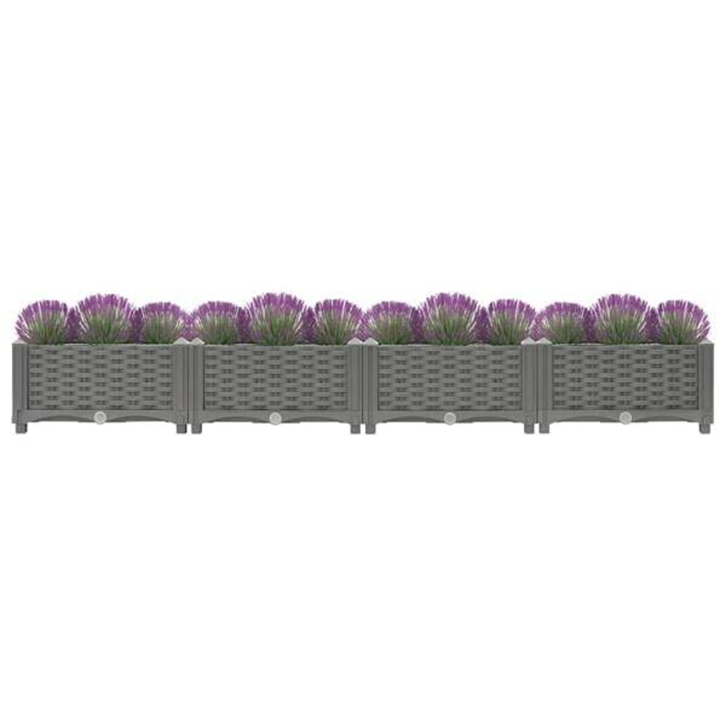 Hochbeet grau Polypropylen B/H/L: ca. 40x23x160 cm
