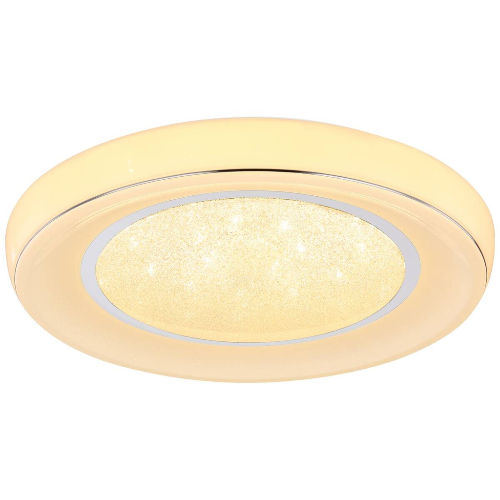 GLOBO Deckenleuchte 483110-30 weiß Opal Metall Kunststoff Chrom H/D: ca. 9x66 cm